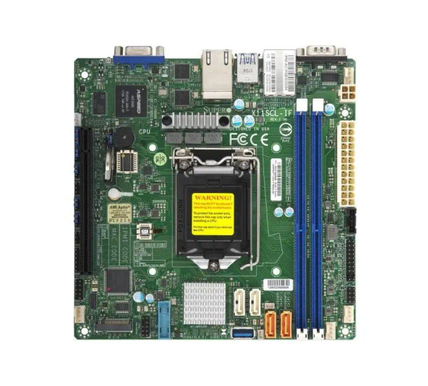 MBD-X11SCL-IF - Supermicro Supports Core i3 8th/9th Gen/Pentium/Celeron/Xeon E-2100/E-2200 Single Socket LGA1151 DDR4 SATA PCI-Express M.2 Mini-ITX Server Motherboard