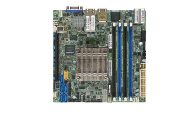 X10SDV-4C-TLN4F - Supermicro Supports Xeon D1518 4 Core 8 Single Socket FCBGA1667 DDR4 PCI-Express 3.0 x41 M.2 2242/2280 Mini-ITX Server Motherboard 	
Mini-ITX