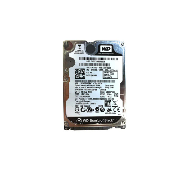 Y19R3 - Dell 250GB 7200RPM SATA 3Gb/s 2.5-inch Hard Drive