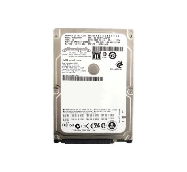 CA07083-B52400C1 - Fujitsu 250GB 5400RPM SATA 3Gb/s 8MB Cache 2.5-inch Hard Drive