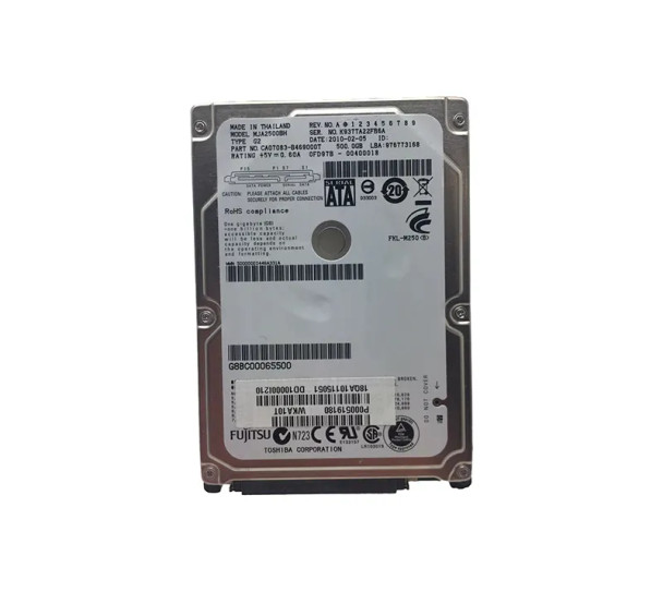 MJA2500BH - Fujitsu MJA2-BH Series 500GB 5400RPM SATA 3Gb/s 8MB Cache 2.5-inch Hard Drive