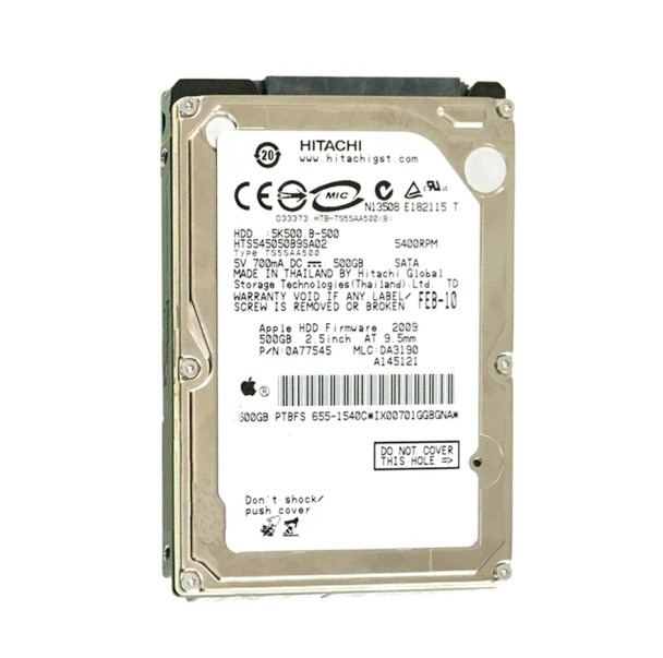 HTS545050B9SA02 - HGST Travelstar 5K500.B 500GB 5400RPM 8MB Cache SATA 1.5Gb/s 2.5-inch Hard Drive