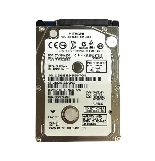 HTS723225A7A364 - HGST Travelstar Z7K320 250GB 7200RPM 16MB Cache SATA 3Gb/s 2.5-inch Hard Drive