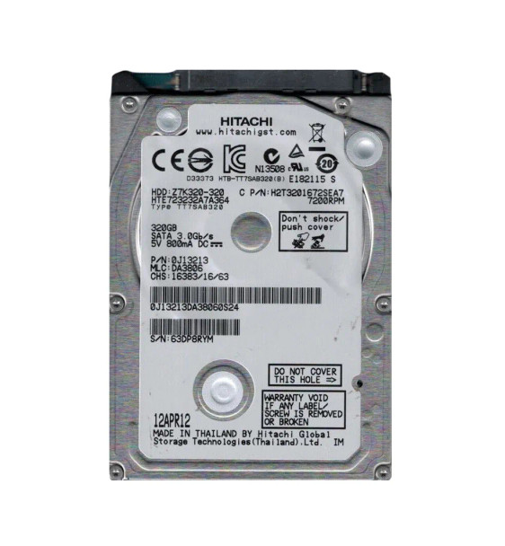 HTE723232A7A364 - HGST Travelstar Z7K320 Series 320GB 7200RPM SATA 3Gb/s 16MB Cache (512) 2.5-inch Hard Drive