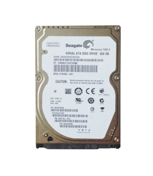 515925-001 - HP 250GB 7200RPM SATA 2.5-inch Hard Drive