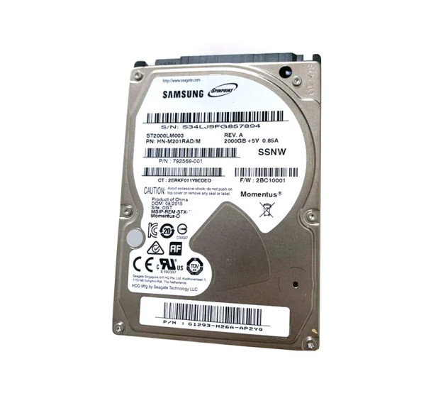 792569-001 - HP 2TB 5400RPM SATA 6Gb/s 32MB Cache 2.5-inch Hard Drive