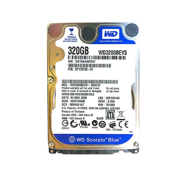 CP170748-01 - HP 320GB 5400RPM SATA 2.5-inch Hard Drive