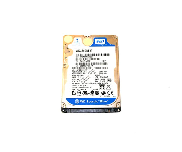 614955-001 - HP 320GB 5400RPM SATA 3Gb/s 16MB Cache 2.5-inch Hard Drive