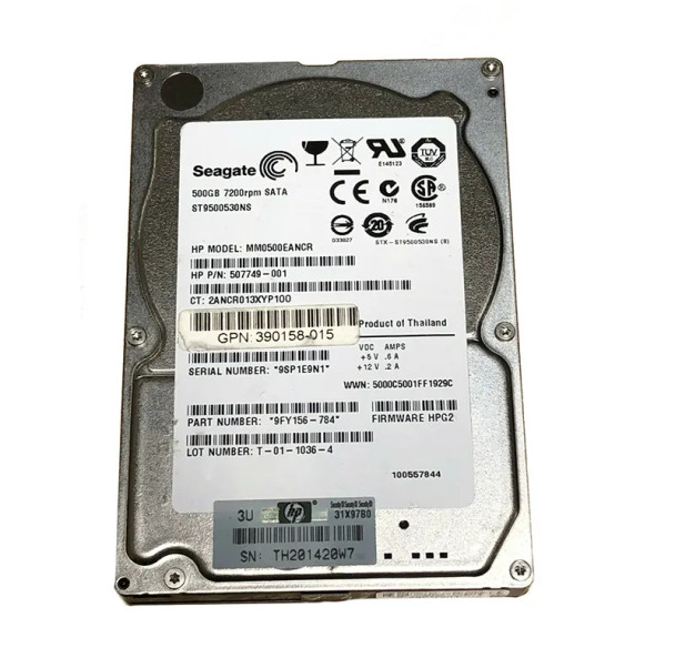 507749-001B - HP 500GB 7200RPM SATA 3Gb/s 2.5-inch Hard Drive