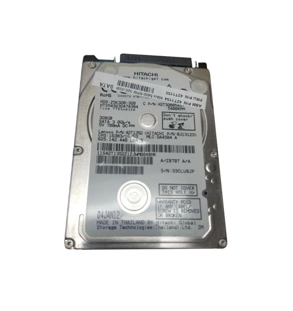 42T1155 - IBM 320GB 5400RPM SATA 3Gb/s 8MB Cache 2.5-inch Hard Drive