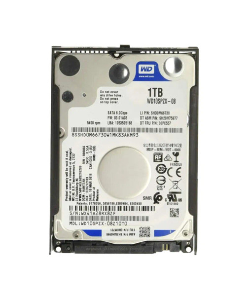 00HM751 - Lenovo 1TB 5400RPM SATA 6Gb/s 128MB Cache 2.5-inch Hard Drive