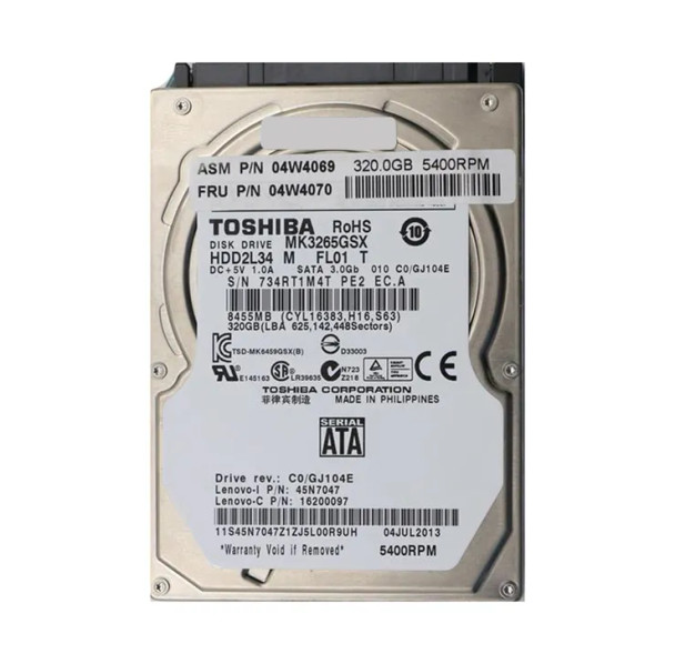 04W4070 - Lenovo 320GB 5400RPM SATA 3Gb/s 2.5-inch Hard Drive