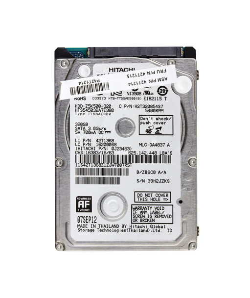 42T1368 - Lenovo 320GB 7200RPM SATA 6Gb/s 8MB Cache 2.5-inch Hard Drive