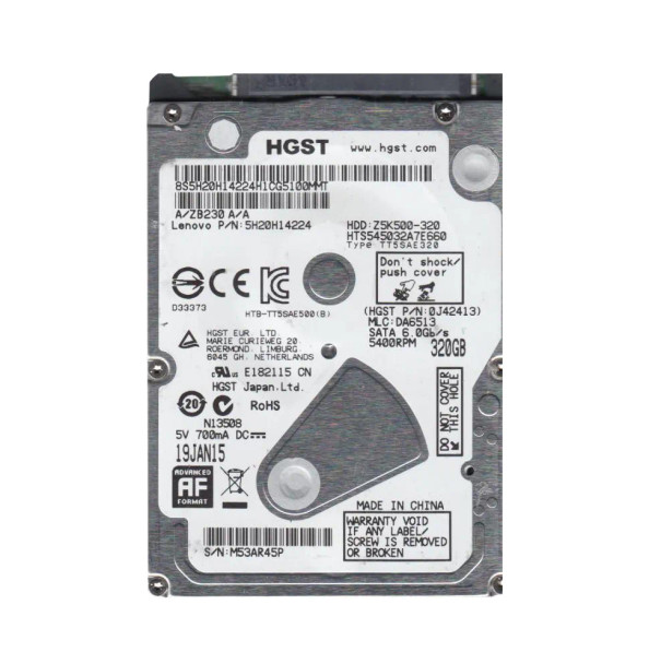 5H20H14224 - Lenovo 320GB SATA 2.5-inch 5400RPM 7mm Laptop Hard Drive