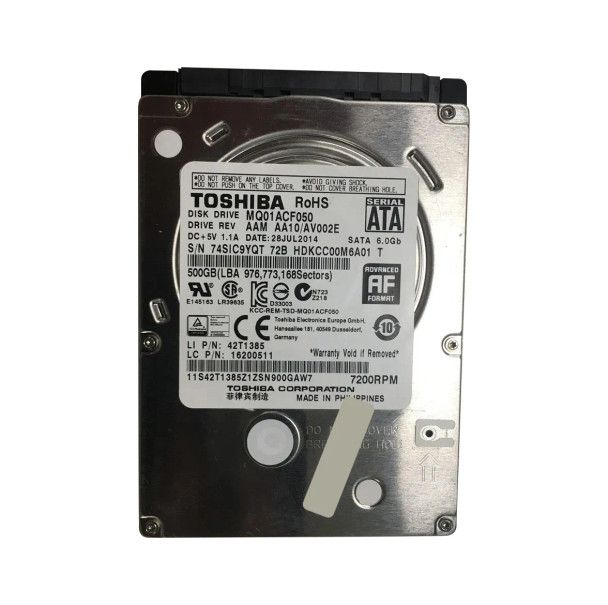42T1385 - Lenovo 500GB 7200RPM SATA 6Gb/s 16MB Cache 2.5-inch Hard Drive