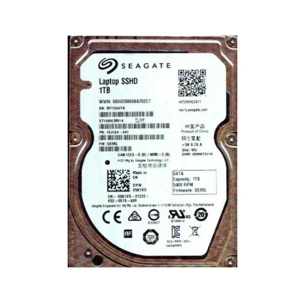 1EJ164-041 - Seagate 1TB 5400RPM SATA 6Gb/s 64MB Cache 2.5-inch Hard Drive