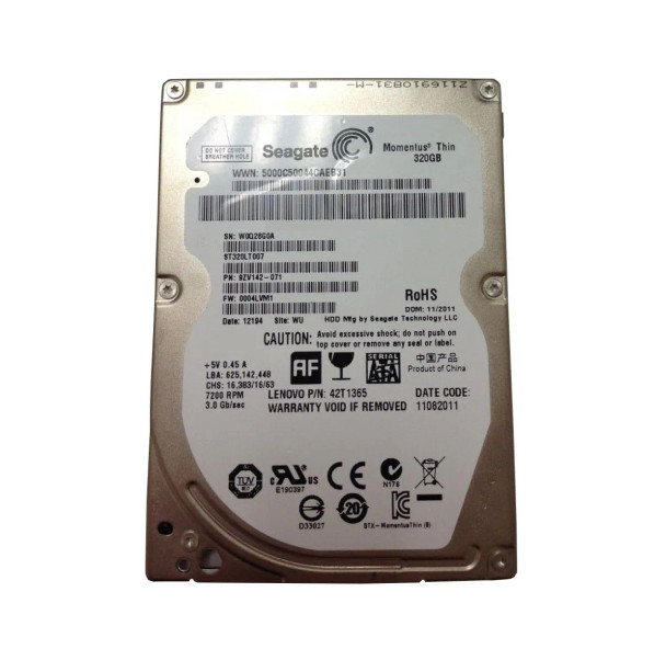 9ZV142-071 - Seagate 320GB 7200RPM SATA 3Gb/s 16MB Cache 2.5-inch Hard Drive