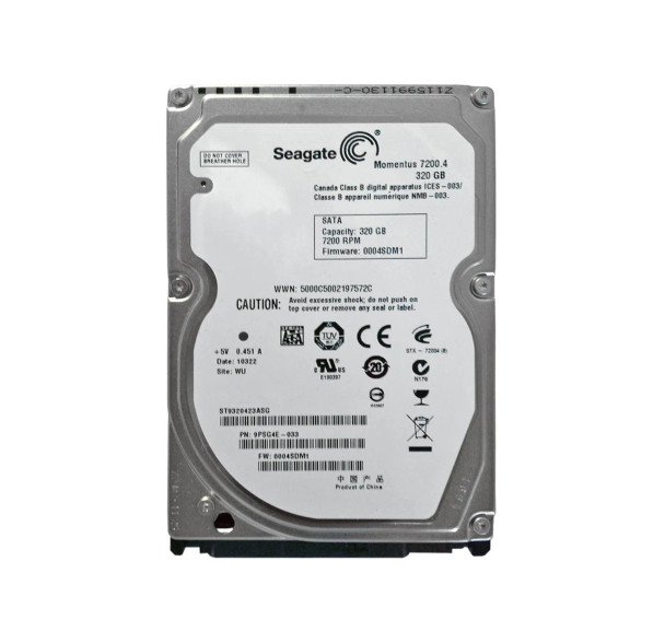 ST9320423ASG - Seagate 320GB 7200RPM SATA 3Gb/s 2.5-inch Hard Drive
