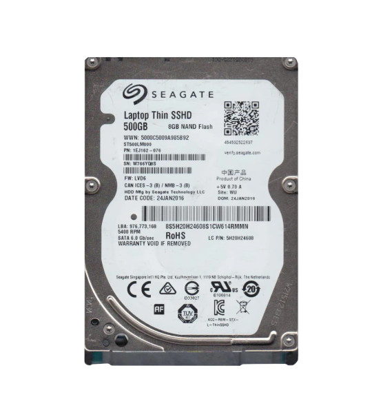 1EJ162-076 - Seagate 500GB 5400RPM SATA 6Gb/s 64MB Cache 2.5-inch Hard Drive