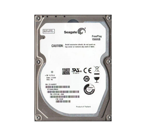 ST1500LM003 - Seagate FreePlay 1.5TB 5400RPM SATA 3Gb/s 16MB Cache 2.5-inch Hard Drive