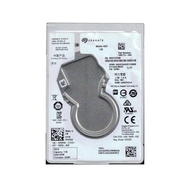 1RK172-030 - Seagate Mobile 1TB 5400RPM SATA 6Gb/s 128MB Cache (512e) 2.5-inch Hard Drive