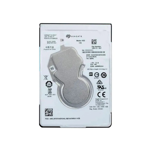 1RK172-567 - Seagate Mobile 1TB 5400RPM SATA 6Gb/s 128MB Cache (512e) 2.5-inch Hard Drive