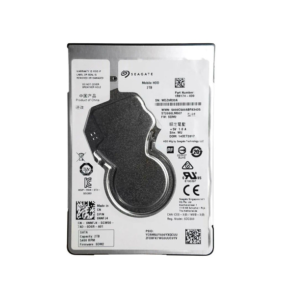 1R8174-030 - Seagate Mobile HDD 2TB 5400RPM SATA 6Gb/s 128MB Cache 2.5-inch Hard Drive
