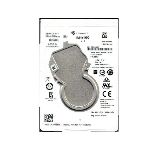 1R8174-566 - Seagate Mobile HDD 2TB 5400RPM SATA 6Gb/s 128MB Cache 2.5-inch Hard Drive