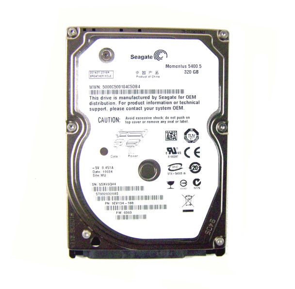 9EV134-188 - Seagate Momentus 5400.5 320GB 5400RPM 8MB Cache SATA 3Gb/s 2.5-inch Hard Drive