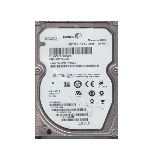 9HH132-021 - Seagate Momentus 5400.6 250GB 5400RPM SATA 3Gb/s 8MB Cache 2.5-inch Hard Drive