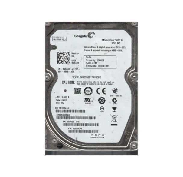 9HH132-031 - Seagate Momentus 5400.6 250GB 5400RPM SATA 3Gb/s 8MB Cache 2.5-inch Hard Drive