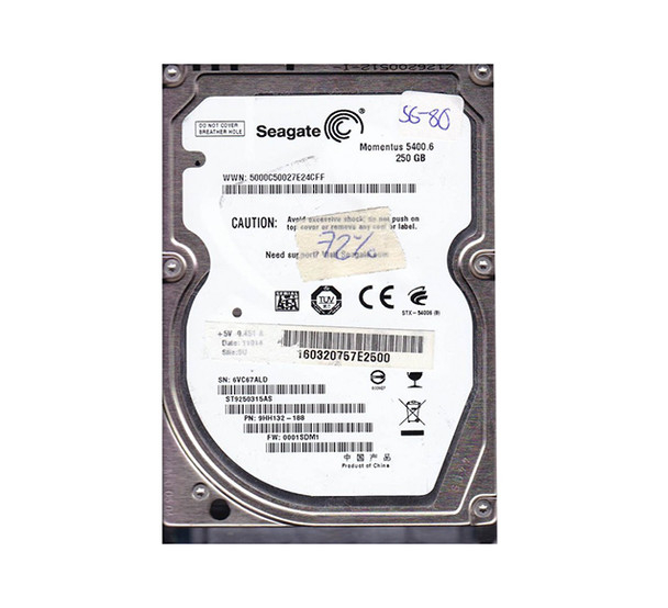 ST9250315AS - Seagate Momentus 5400.6 250GB 5400RPM SATA 3Gb/s 8MB Cache 2.5-inch Hard Drive