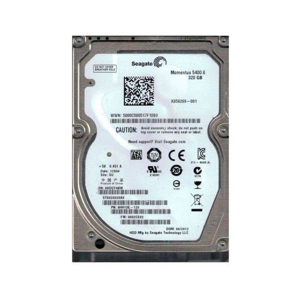 9HH13E-120 - Seagate Momentus 5400.6 320GB 5400RPM SATA 3Gb/s 8MB Cache 2.5-inch Hard Drive