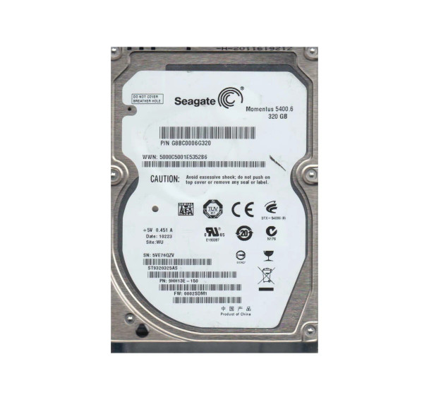 9HH13E-150 - Seagate Momentus 5400.6 320GB 5400RPM SATA 3Gb/s 8MB Cache 2.5-inch Hard Drive