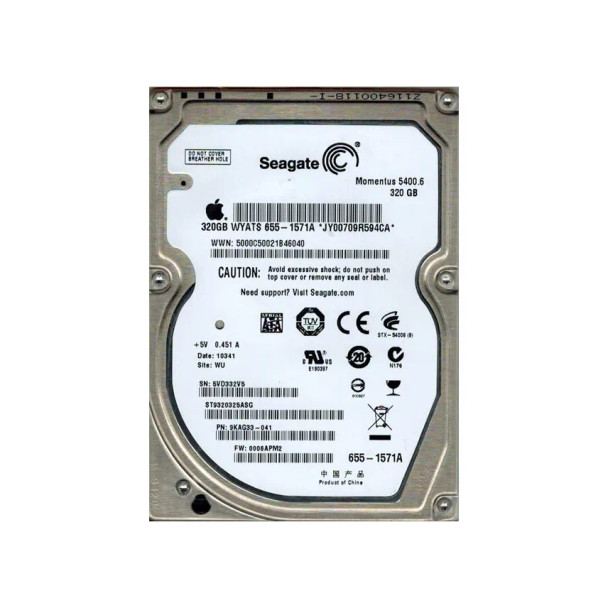 ST9320325ASG - Seagate Momentus 5400.6 320GB 5400RPM SATA 3Gb/s 8MB Cache 2.5-inch Hard Drive