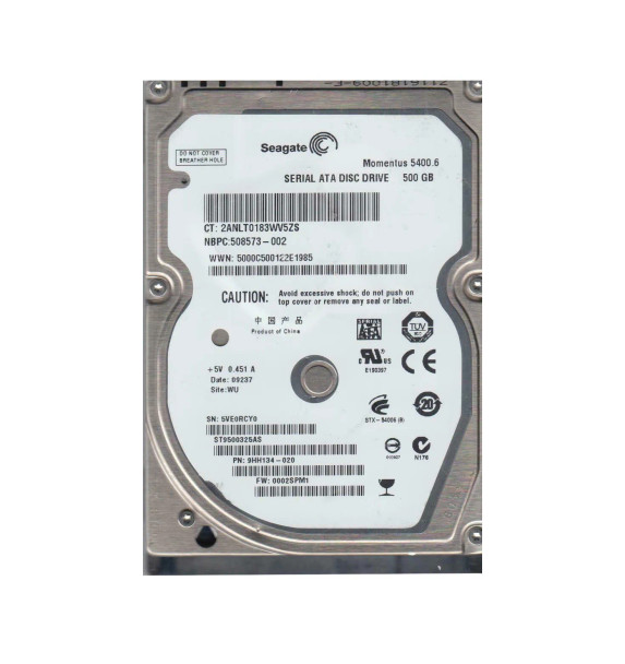 9HH134-020 - Seagate Momentus 5400.6 500GB 5400RPM 8MB Cache SATA 3Gb/s 2.5-inch Hard Drive