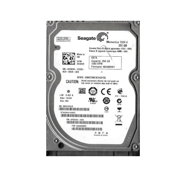 ST9250410ASG - Seagate Momentus 7200.4 250GB 7200RPM 16MB Cache SATA 3Gb/s 2.5-inch Hard Drive