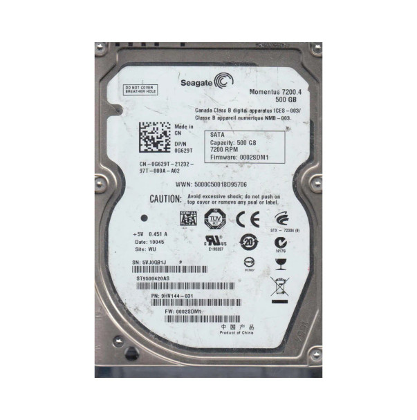 9HV144-031 - Seagate Momentus 7200.4 500GB 7200RPM 16MB Cache SATA 3Gb/s 2.5-inch Hard Drive