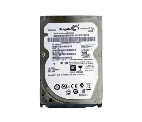 1DJ142-500 - Seagate Momentus Thin 500GB 5400RPM SATA 3Gb/s 16MB Cache 2.5-inch Hard Drive