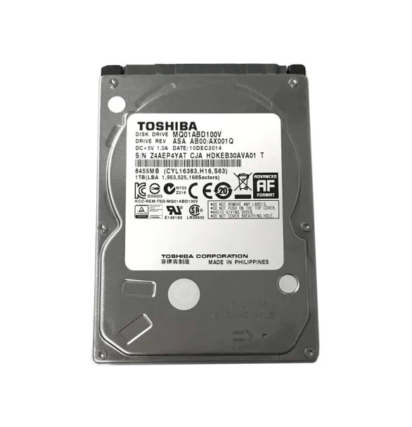 MQ01ABD100V - Toshiba 1TB 5400RPM SATA 3Gb/s 2.5-inch Hard Drive