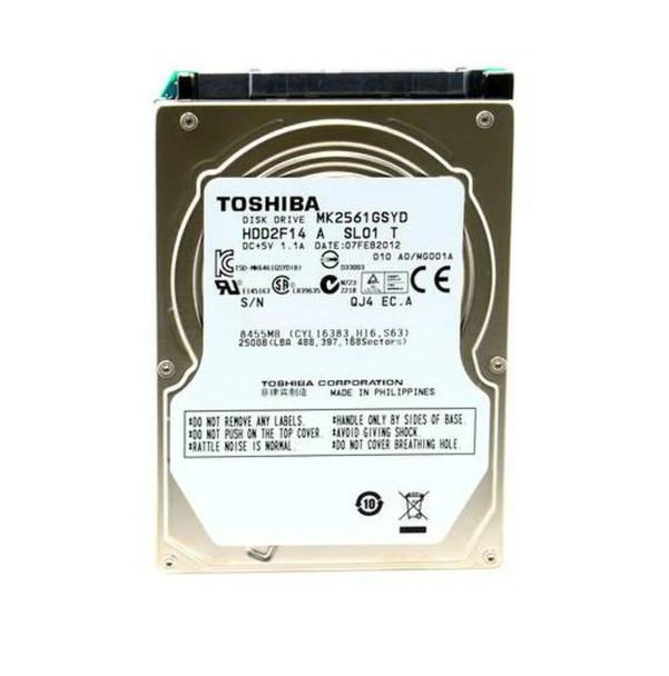 HDD2F14 - Toshiba 250GB 7200RPM SATA 3Gb/s 16MB Cache 2.5-inch Hard Drive