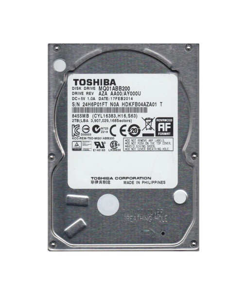 HDKFB04AZA01 - Toshiba 2TB 5400RPM SATA 3Gb/s 2.5-inch Hard Drive