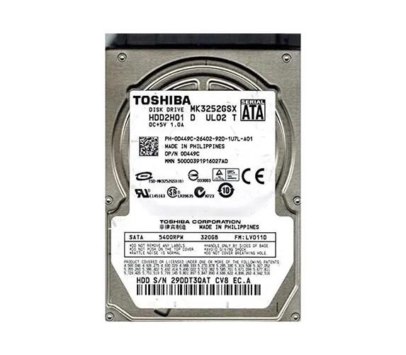 HDD2H01 - Toshiba 320GB 5400RPM 8MB Cache SATA 3Gb/s 2.5-inch Hard Drive