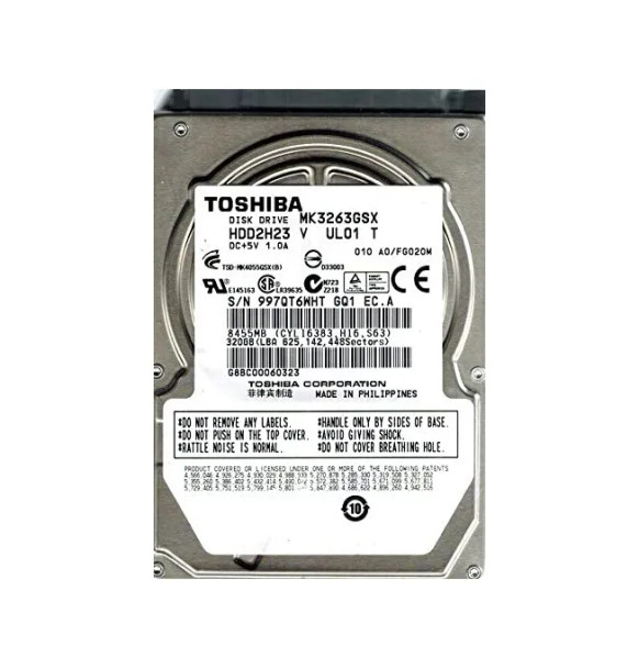 HDD2H23V - Toshiba 320GB 5400RPM SATA 3Gb/s 8MB Cache 2.5-inch Hard Drive