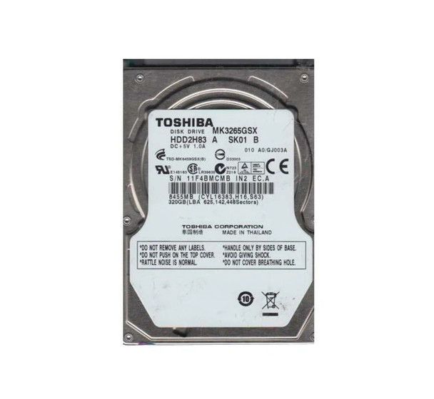 HDD2H83A - Toshiba 320GB 5400RPM SATA 3Gb/s 8MB Cache 2.5-inch Hard Drive