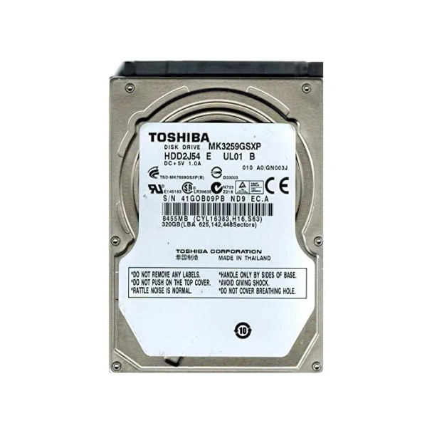 MK3259GSXP - Toshiba 320GB 5400RPM SATA 3Gb/s 8MB Cache 2.5-inch Hard Drive