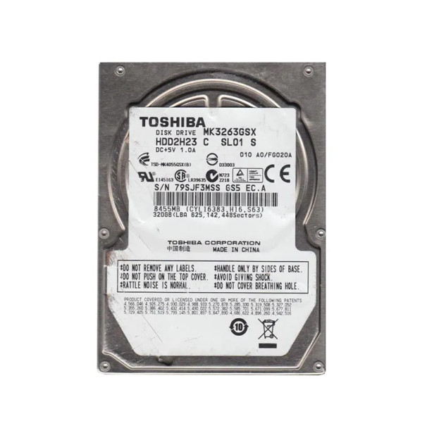 HDD2H23 - Toshiba 320GB 5400RPM SATA 3Gb/s 8MB Cache 2.5-inch Hard Drive