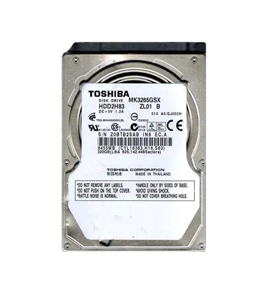 HDD2H83 - Toshiba 320GB 5400RPM SATA 3Gb/s 8MB Cache 2.5-inch Hard Drive