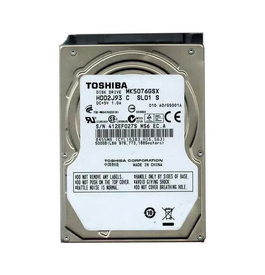 HDD2J93C - Toshiba 500GB 5400RPM SATA 3Gb/s 8MB Cache 2.5-inch Hard Drive