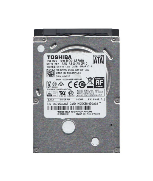 HDKCB16D2A02 - Toshiba 500GB 5400RPM SATA 6Gb/s 2.5-inch Hard Drive